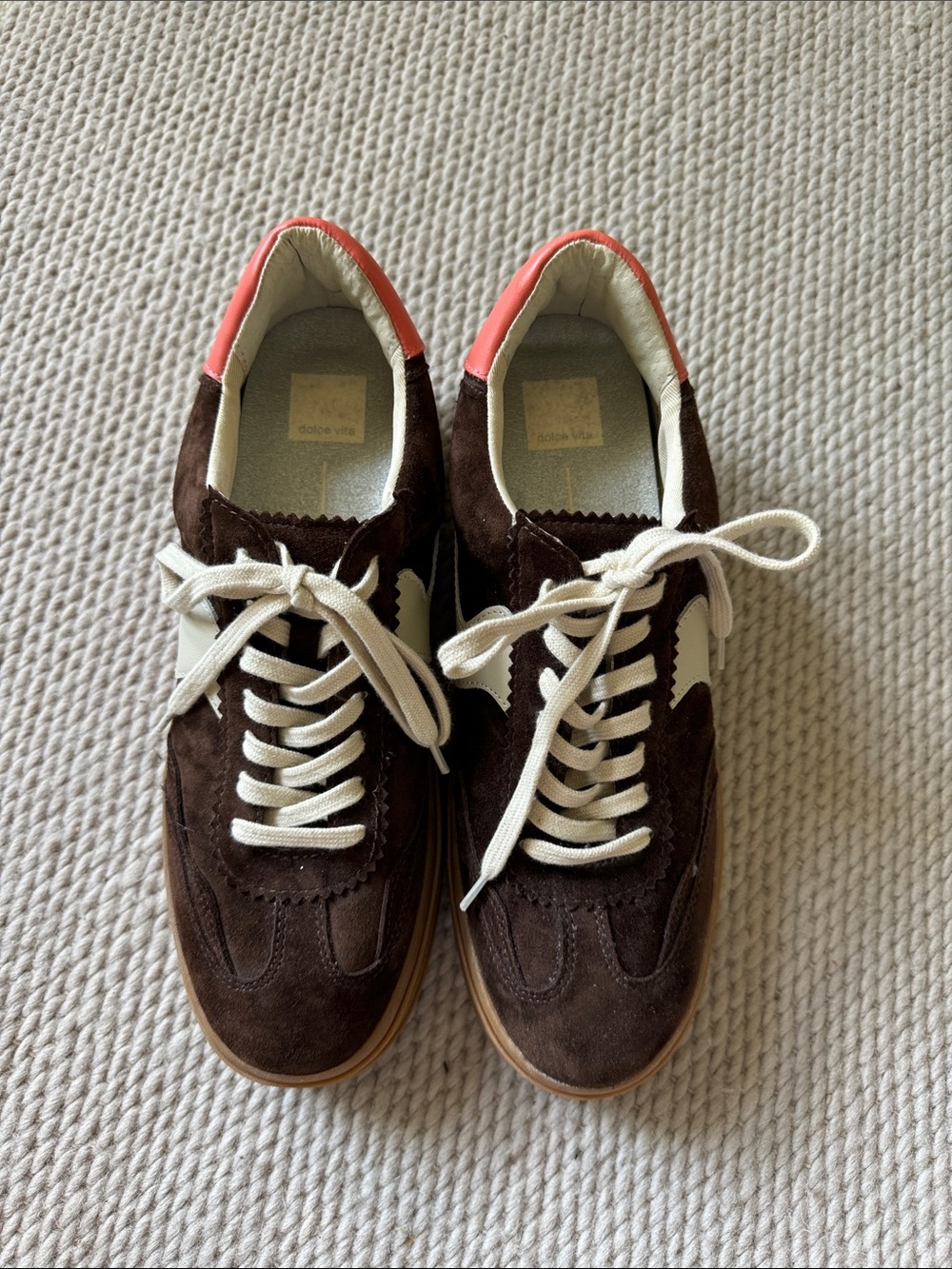 Dolce Vita Brown Suede Platform Sneakers